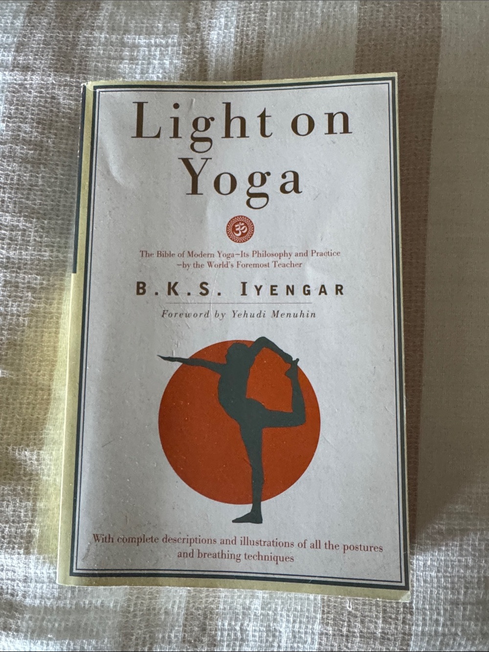 Light on Yoga by B.K.S. Iyengar - White & Orange Cover